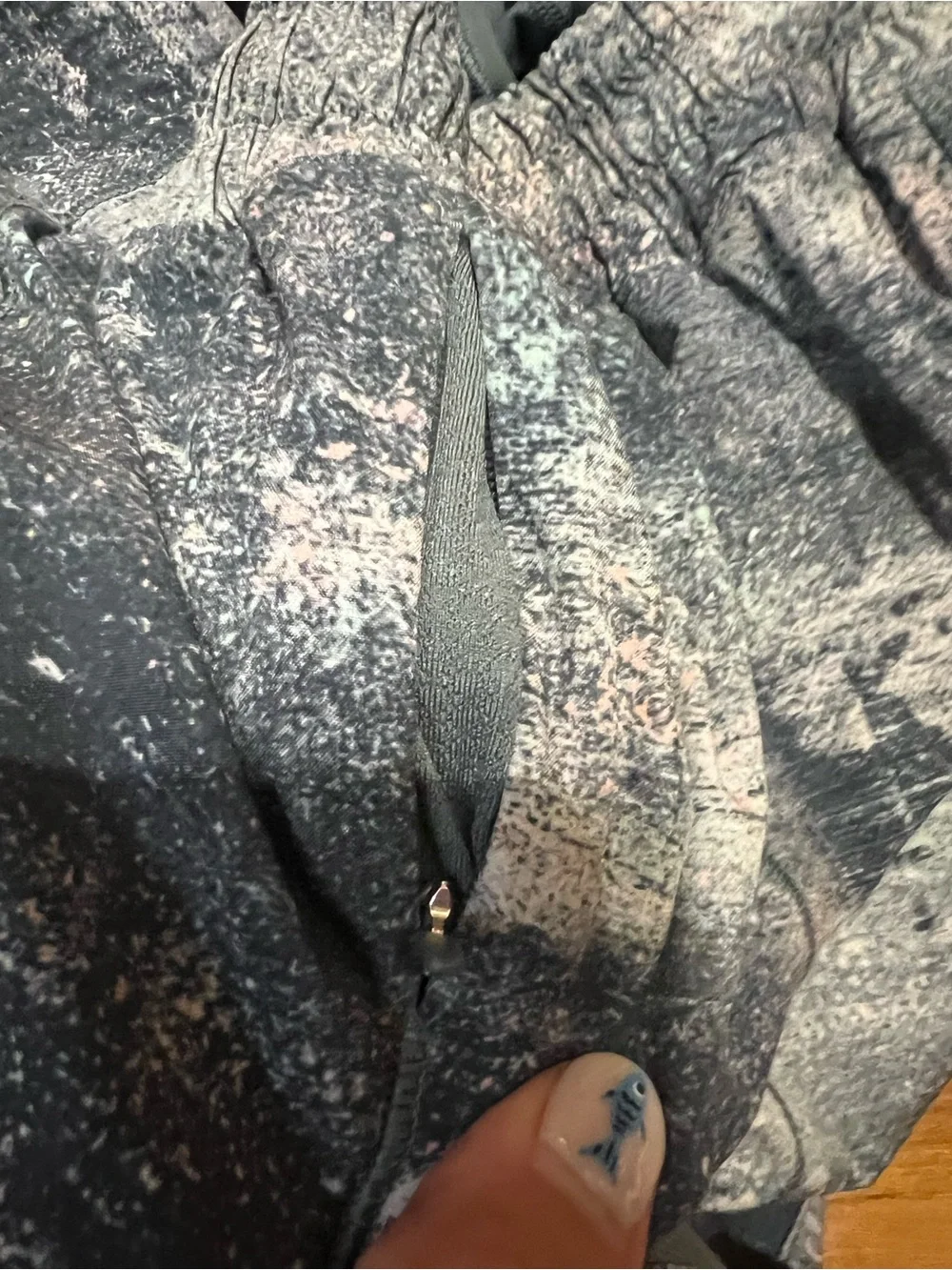 lululemon athletica Teal Marble-Pattern Athletic Shorts